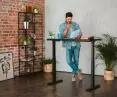O'Desque adjustable desk with glass top
