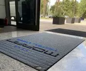NEW! Example of aluminum doormat with facility logo