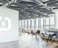 Ecological, decorative MEXTRI felts installed on the ceiling with gray colors refer to the arrangement of the entire office of the company Neo Energy in Warsaw