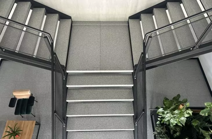 Granite steps in an office facility