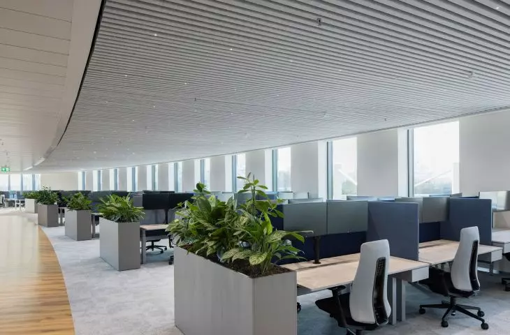 Pareaulux HeartFelt® ceiling, Afas Headquarters in Leusden, the Netherlands Photo: Hunter Douglas Architectural