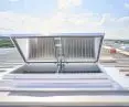 Dark aluminum flap