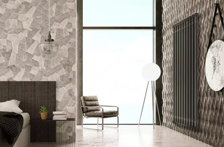 Grzejnik „Orimono” inspirowany Japonią, pokryty specjalną tkaniną  duńskiej firmy kvadrat® z 90% wełny i dodatków technicznych