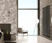 Grzejnik „Orimono” inspirowany Japonią, pokryty specjalną tkaniną  duńskiej firmy kvadrat® z 90% wełny i dodatków technicznych