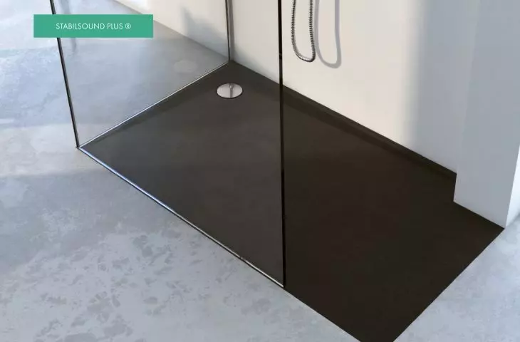Libra Black Stone – brodzik kompozytowy z możliwością docinania w technologii Stabilsound Plus®