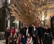 Group from Poland at Palazzo Franchetti for Kengo Kuma's exhibition