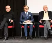 From left the awardees: Zygmunt Stępiński, Zbigniew Moździerz, Slawomir Gzell.