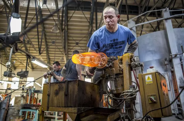 Each lamp is created by hand