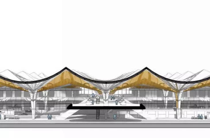 Projekt stacji kolejowej w Xi'an