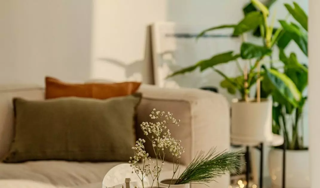A marble table is the perfect place for decorations