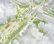 Wiatraczna traffic circle, current concept