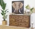 Rustic pine chest of drawers 3/9, 3D painting Elephant 2 - seart.pl
