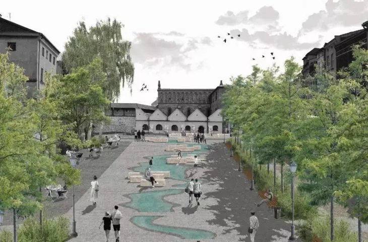 Ogrody krakowskiej bohemy. Rewitalizacja fragmentu dzielnicy Kazimierz w Krakowie wraz z projektem systemu zielonej infrastruktury