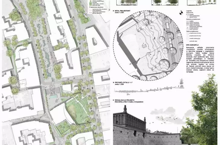  Ogrody krakowskiej bohemy. Rewitalizacja fragmentu dzielnicy Kazimierz w Krakowie wraz z projektem systemu zielonej infrastruktury