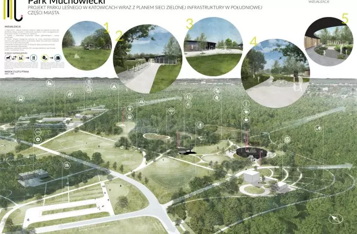 Park Muchowiecki — projekt parku leśnego w Katowicach wraz z planem zielonej infrastruktury w południowej części miasta