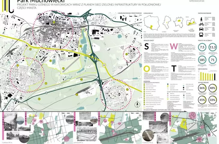Park Muchowiecki — projekt parku leśnego w Katowicach wraz z planem zielonej infrastruktury w południowej części miasta