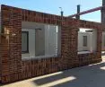 Sandwich wall with brick facade
