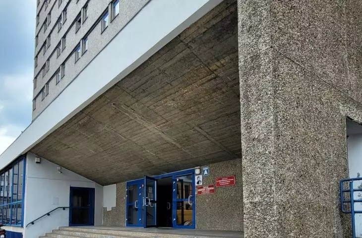 Jowita Student House, Poznań (designed by Witold Milewski, Zygmunt Skupniewicz, realized: 1965)
