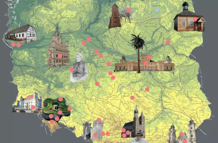 Mapa parków kulturowych w Polsce