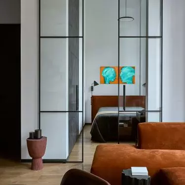 The sliding door was made of glass and metal