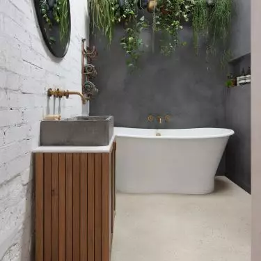 Quiet luxury style bathroom resembles a bath salon 