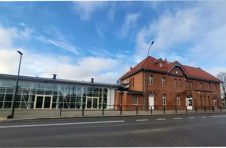 This is how the train station in Puck looks after reconstruction