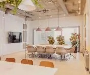 the possibility of folding the wall allows to enlarge the conference space