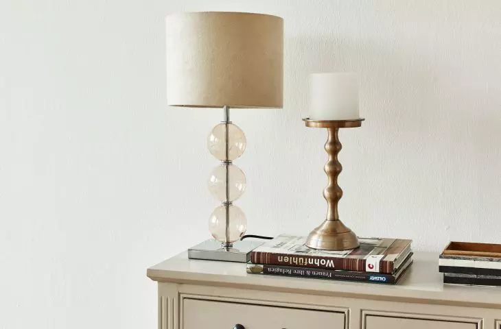 Champagne gold shade looks great on lamps 