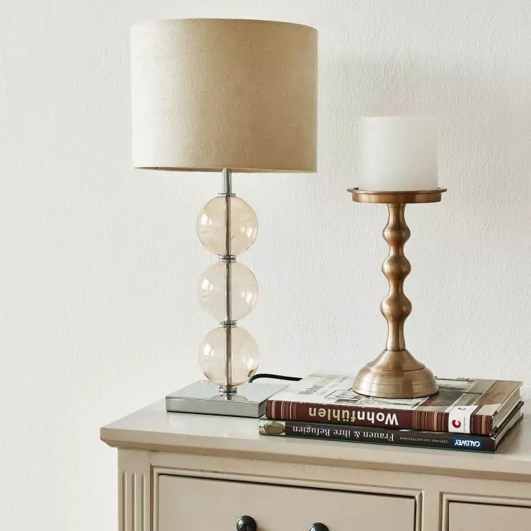 Champagne gold shade looks great on lamps 