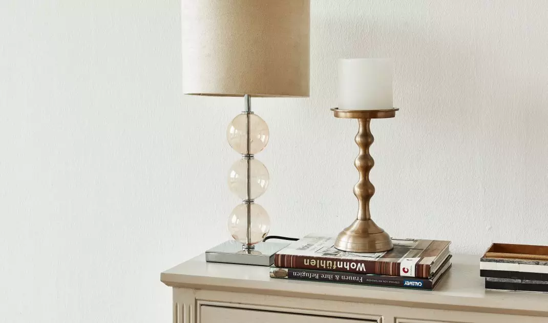 Champagne gold shade looks great on lamps 