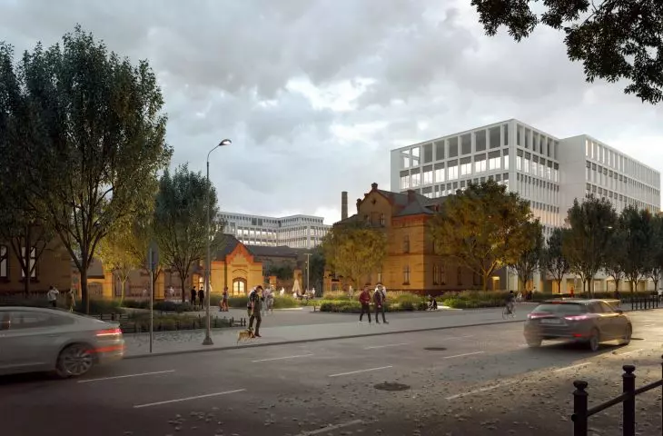 Old Slaughterhouse in Poznan visualization of the 2022 project, proj. by JSK Architects Pszczulny & Rutz
