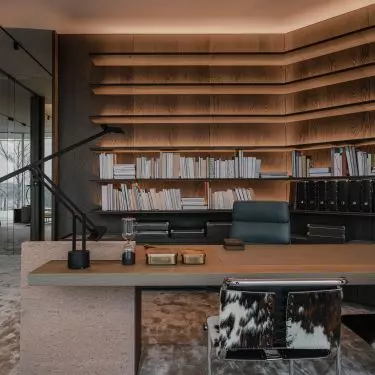 Among other things, the house has a secluded office