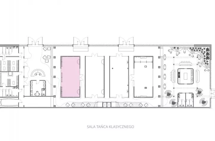 Rzut sali tańca klasycznego