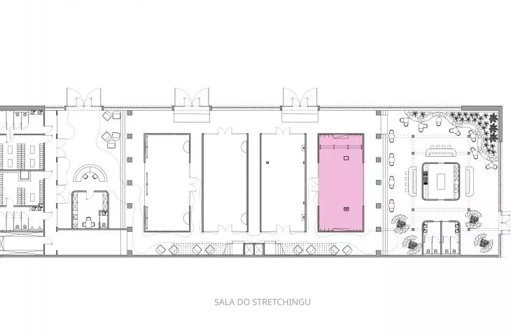 Rzut sali do stretchingu