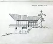 Domek na palach, rysunek elewacji