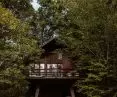 Larch stilt house is an example of modernism architecture