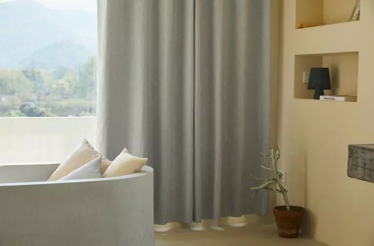 Curtains beautify the interior and provide privacy 