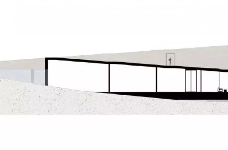 Flow Shelter, przekrój części podwodnej 