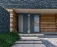ThermoCarbon door pattern 680 in RAL 7015, optional side elements