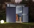 Classic garden house with monopitch roof, color RAL 5014