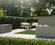 Garden box in RAL 9007 grey aluminum color