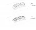 Projekt Cloud Catching Canopy, w ciągu nocy i dnia