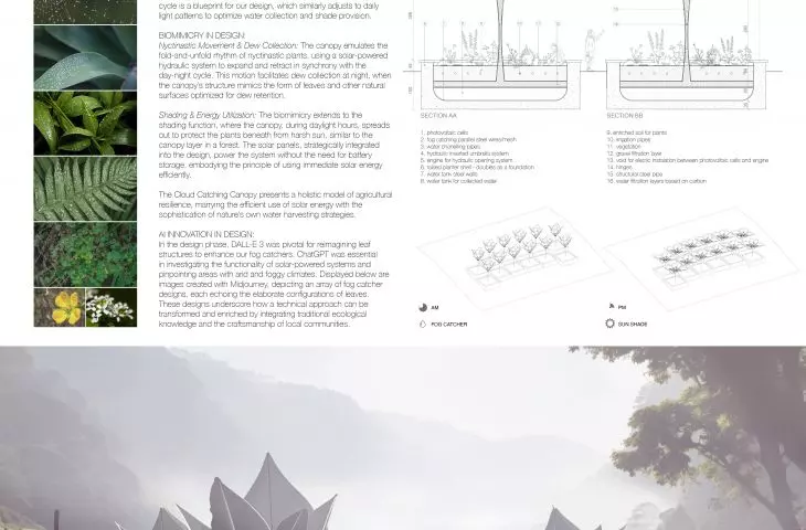 Cloud Catching Canopy project, competition board