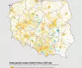 zmiana jasności nocnych świateł w Polsce w 2022 roku