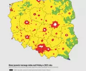 klasy jasności nocnego nieba nad Polską w 2022 roku