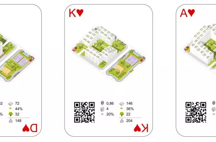 Examples of cards with QR codes