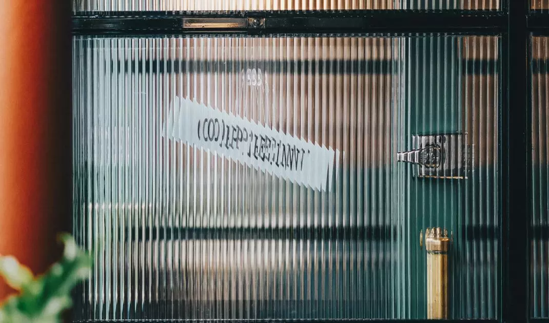 Fluted glass can be a decoration, for example, a wall separating rooms