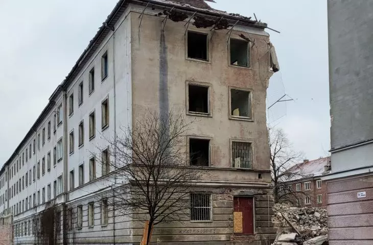 a complex of student houses on Dożynkowa Street in Poznań