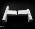 EXL PVC hinges 2 and 3 wing RAL9016 - EXL hinges 2 and 3 wing RAL9016