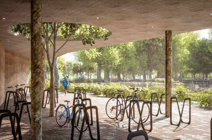 Covered bicycle parking